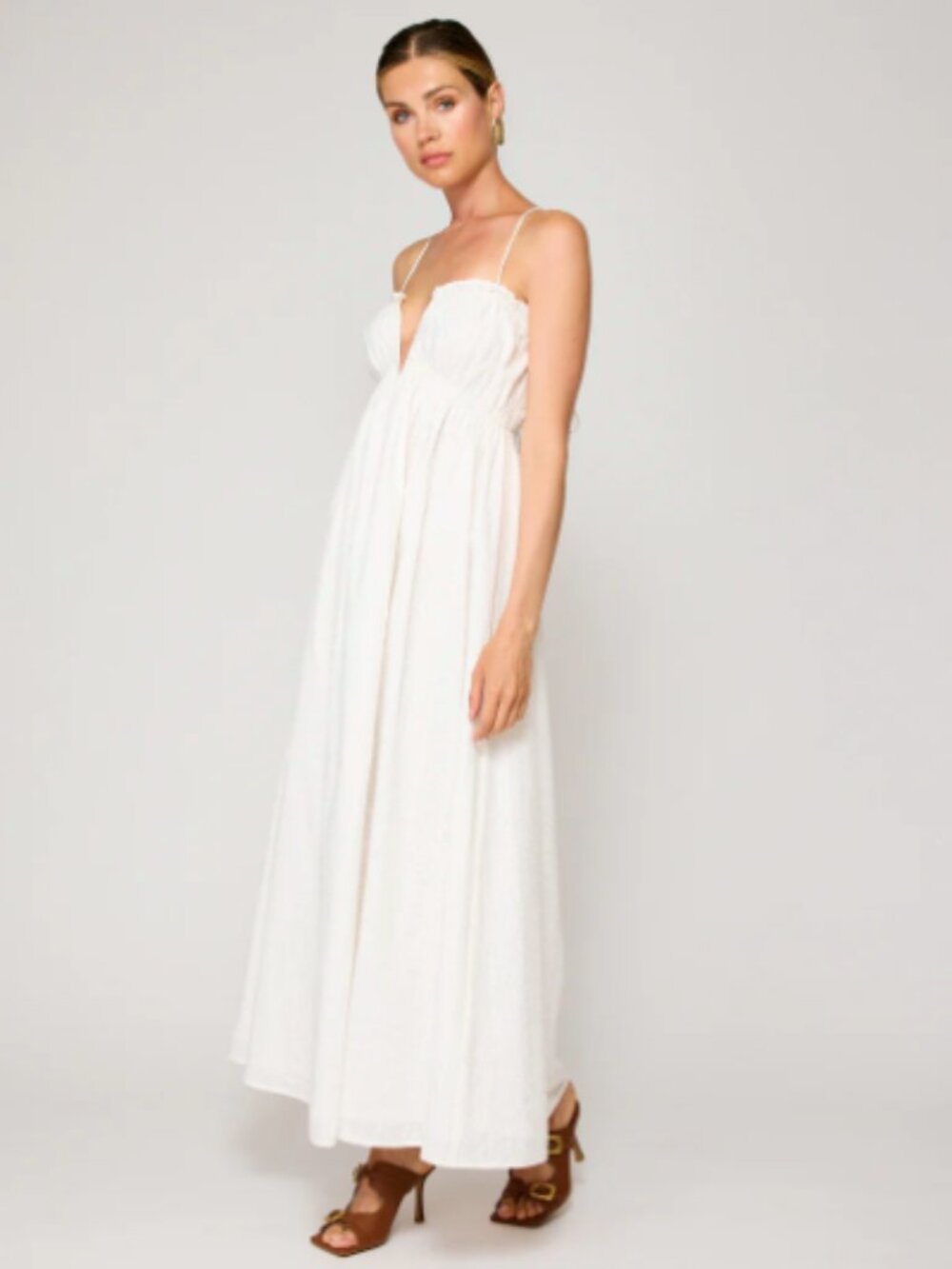 Line & Dot Bendetta Maxi Dress in White NWT Small